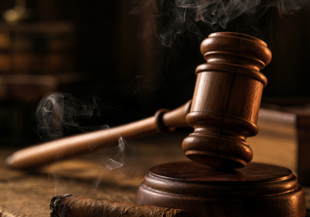 u8786788136_A_judges_gavel_on_the_bench_with_a_cigar_smolderi_402700fe-d805-4fa5-95f9-f0e5aa7b2e42_0